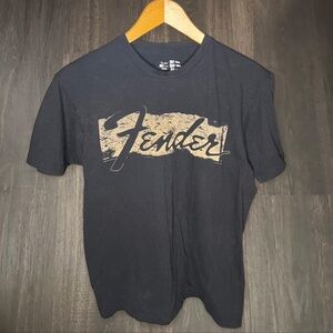 Fender Officially Licensed Graphic T Shirt Large Black Logo Tee